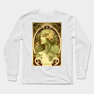 Woman in Pistachio tones Long Sleeve T-Shirt